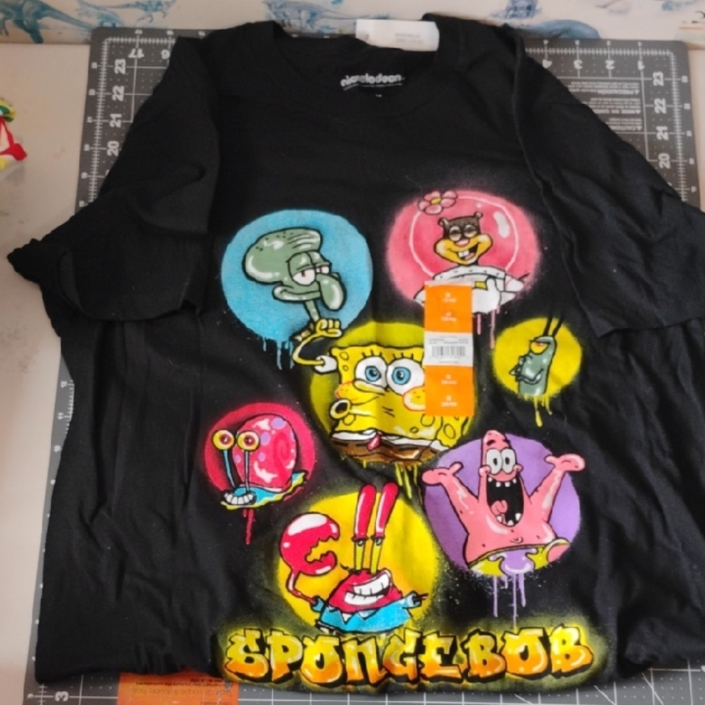 Nickelodeon Black SpongeBob and Friends Men's T-Shirt